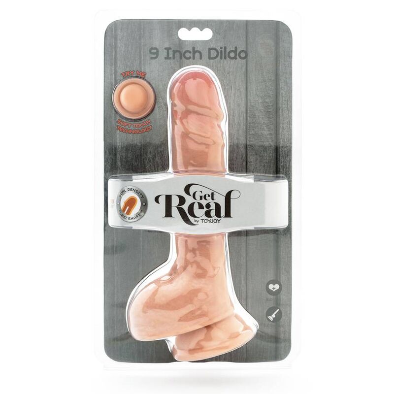 Pene Realístico Con Testículos Dual Density 23cm