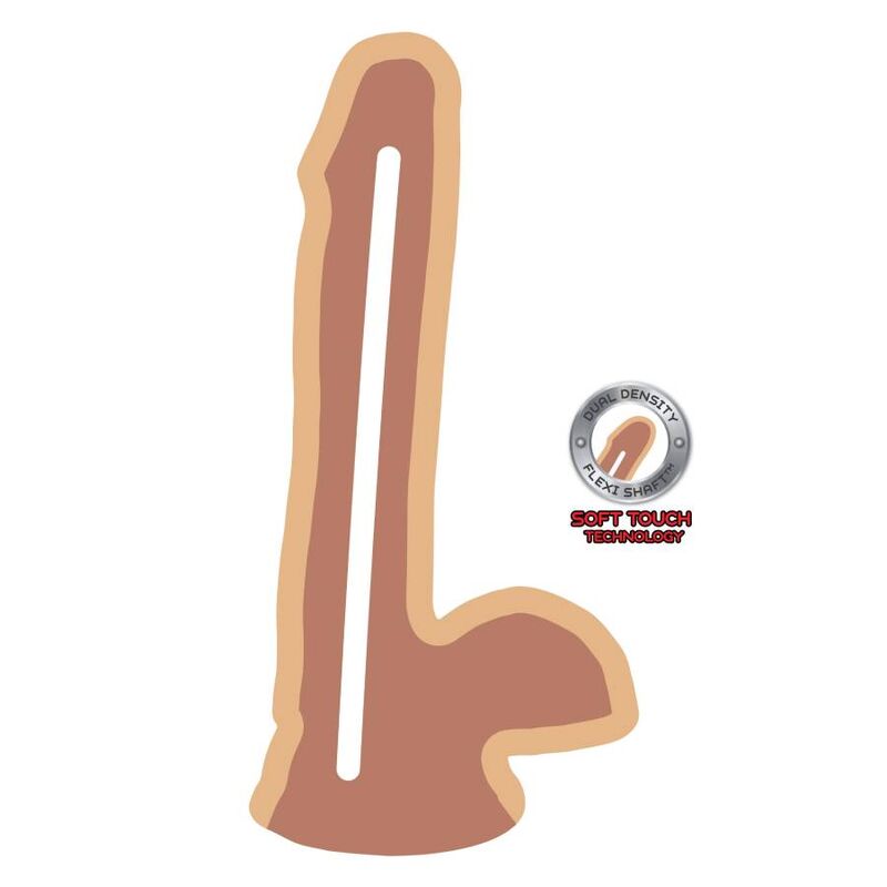 Dual Density Pene Realístico Con Testículos 17cm
