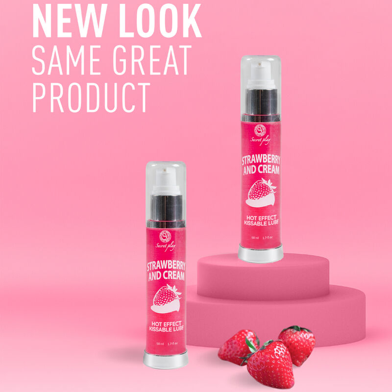Secretplay - Lubricante 2-1 Efecto Calor Fresa&Nata 50 Ml