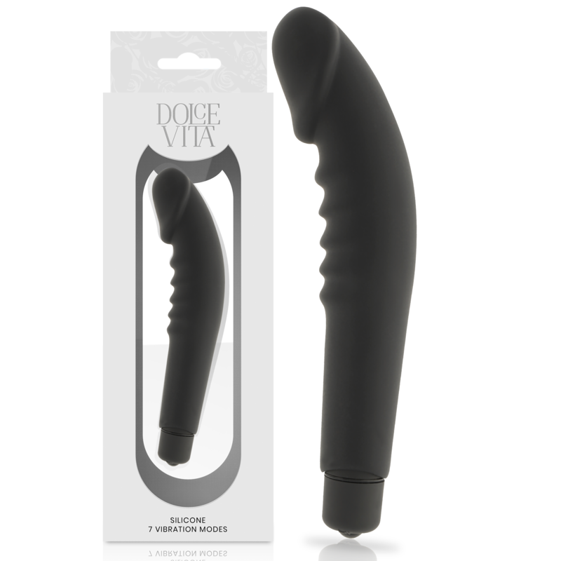 Dolce Vita - Realistic  Pleasure Vibrador Silicona Negro