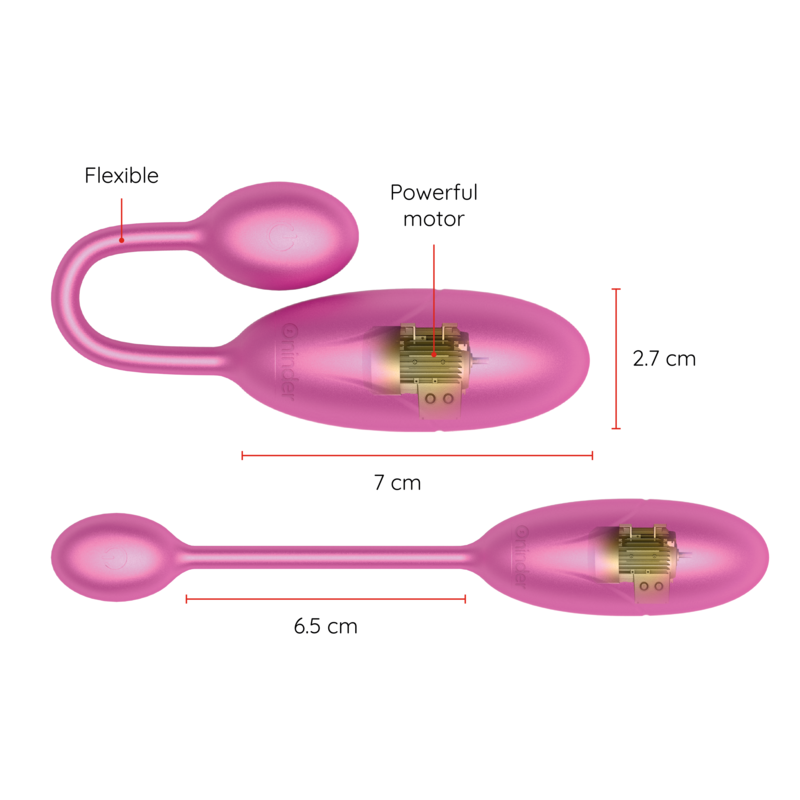 Oninder - Denver Huevo Vibrador Rosa 7 X 2.7 Cm - App Gratuita