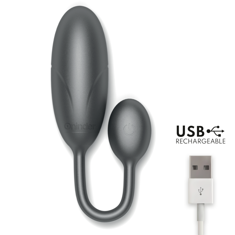 Oninder - Denver Huevo Vibrador Negro 7 X 2.7 Cm - App Gratuita