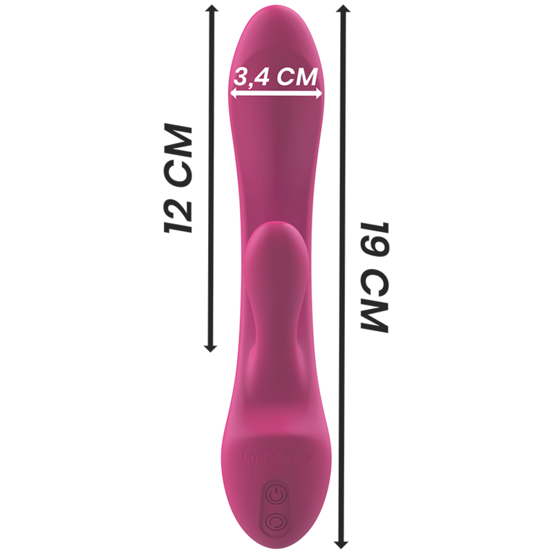 Intense - Luigi Vibrador Rabbit Silicona Liquida Rosa