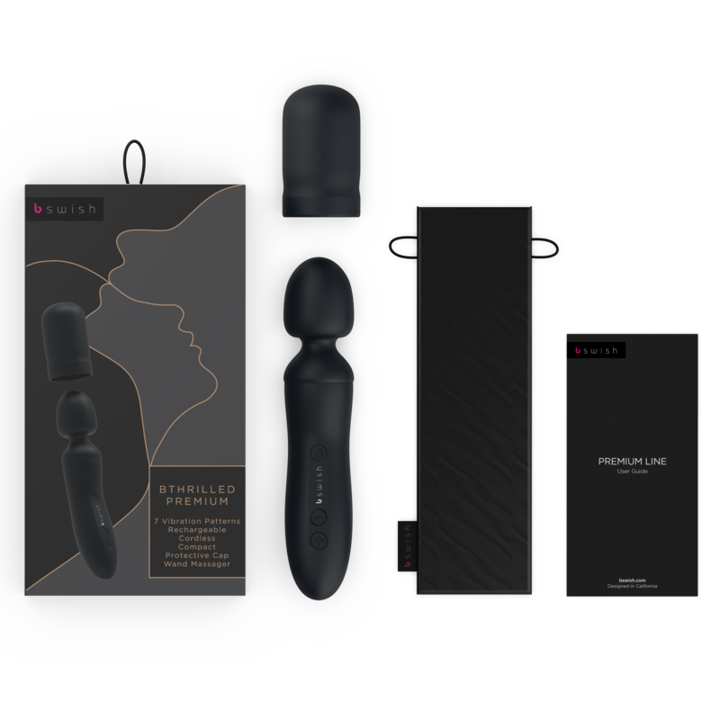 B Swish  Bthrilled Vibrador Wand Premium Negro