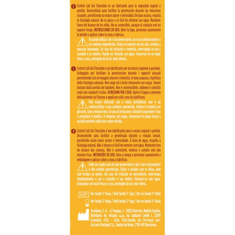 Control - Lub Gel Lubricante Chocolate 75 Ml