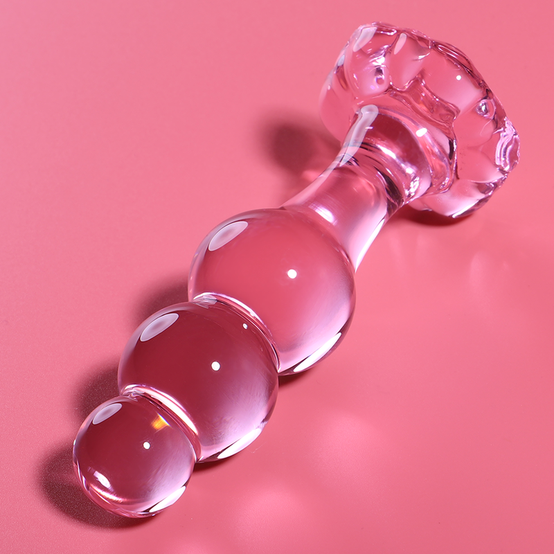 Plug Cristal Nebula Series By Ibiza - Modelo 1  Borosilicato 10.7 X 3 Cm Rosa