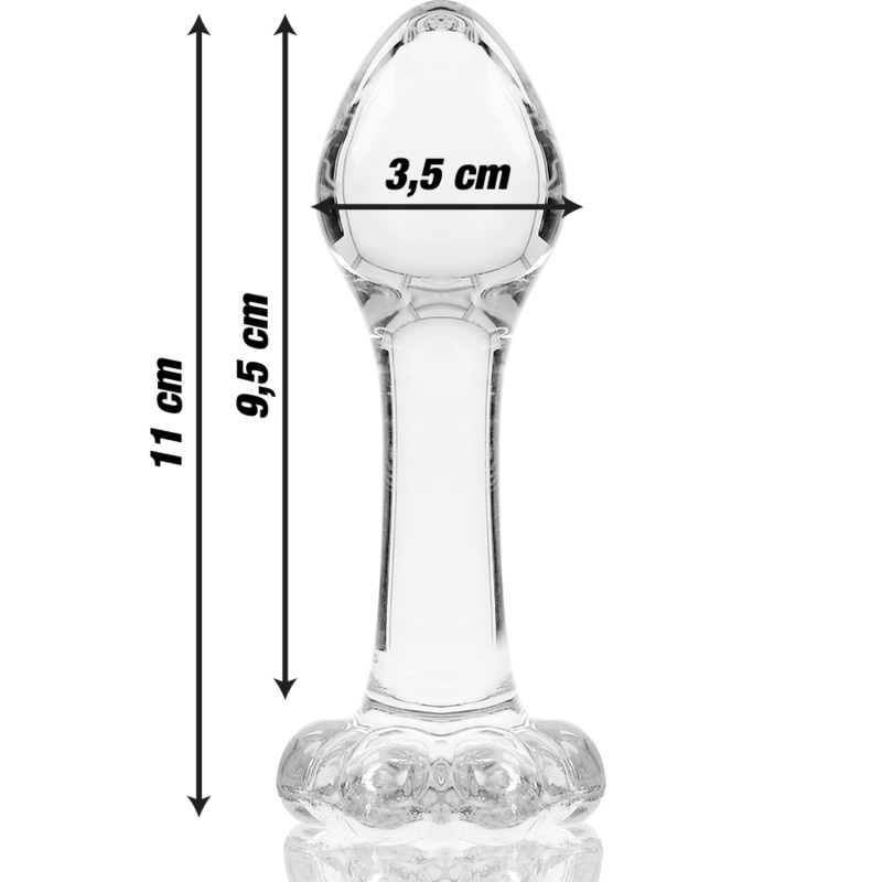Plug Cristal Nebula Series By Ibiza - Modelo 2  Borosilicato 11 X 3.5 Cm Transparente Transparente