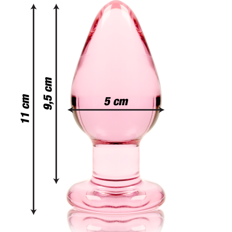 Plug Cristal Nebula Series By Ibiza - Modelo 3  Borosilicato 11 X 5 Cm Rosa