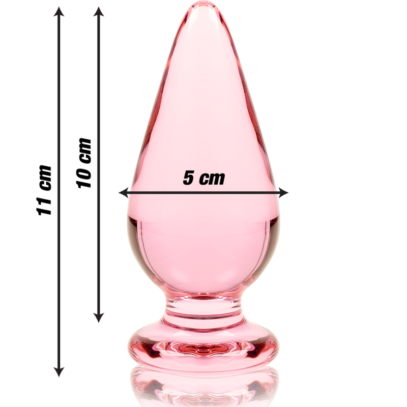 Plug Cristal Nebula Series By Ibiza - Modelo 4  Borosilicato 11 X 5 Cm Rosa