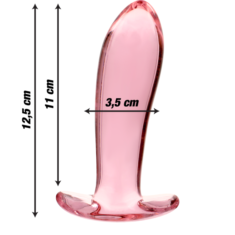Nebula Series By Ibiza - Modelo 5 Plug Cristal Rosa 12.5 Cm -o- 3.5 Cm