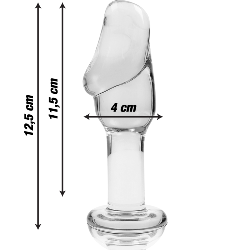 Plug Cristal Nebula Series By Ibiza - Modelo 6  Borosilicato 12.5 X 4 Cm Transparente