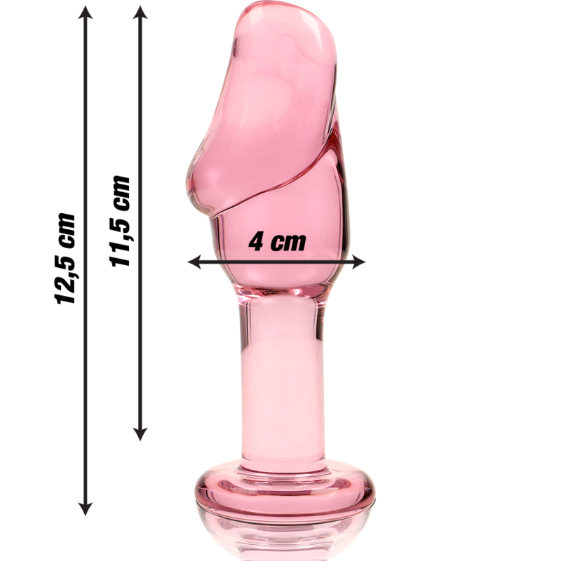 Plug Cristal Nebula Series By Ibiza - Modelo 6  Borosilicato 12.5 X 4 Cm Rosa