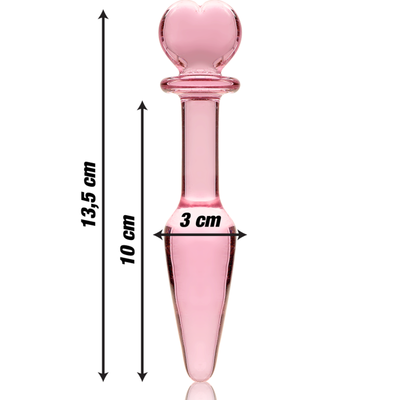Plug Cristal Nebula Series By Ibiza - Modelo 7  Borosilicato 13.5 X 3 Cm Rosa
