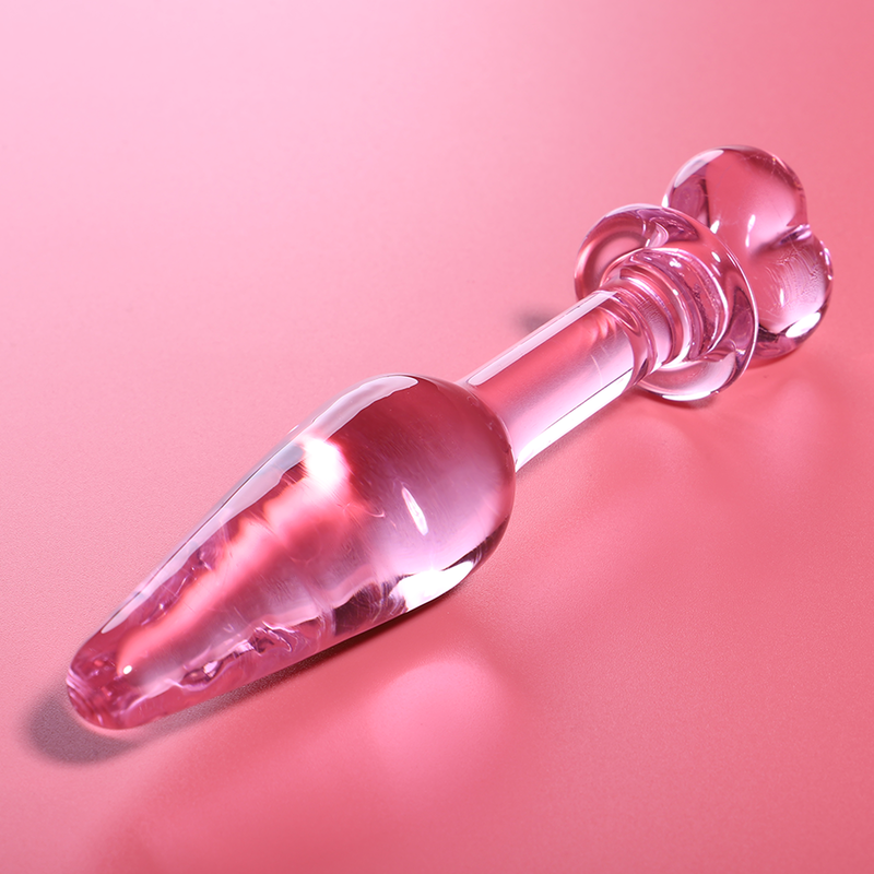 Plug Cristal Nebula Series By Ibiza - Modelo 7  Borosilicato 13.5 X 3 Cm Rosa