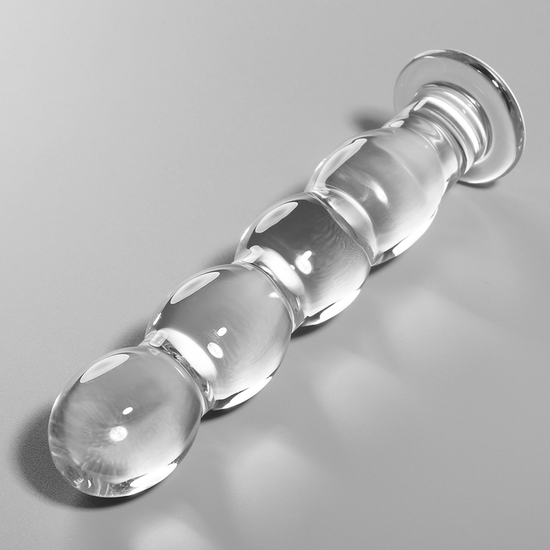 Dildo Cristal Nebula Series By Ibiza - Modelo 10  Borosilicato 16.5 X 3.5 Cm Transparente