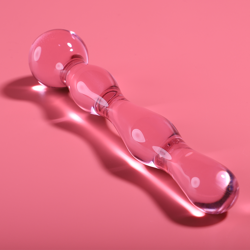 Dildo Cristal Nebula Series By Ibiza - Modelo 13  Borosilicato 18 X 3.5 Cm Rosa