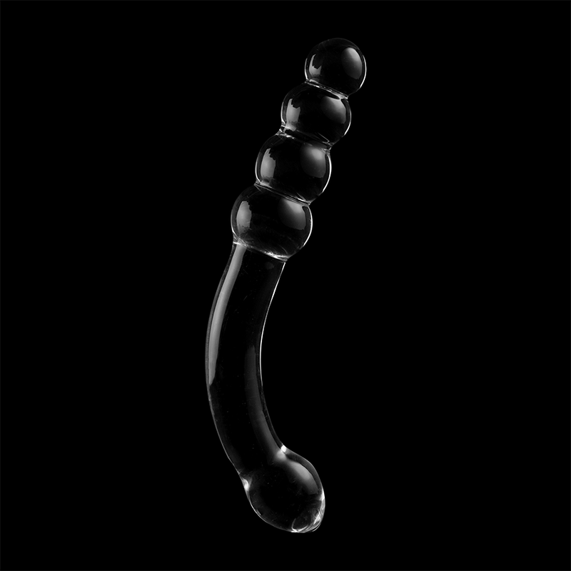 Dildo Cristal Nebula Series By Ibiza - Modelo 14  Borosilicato 18.5 X 3 Cm Transparente