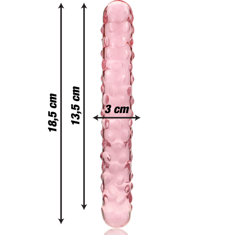 Dildo Cristal  Nebula Series By Ibiza - Modelo 15 Borosilicato 18.5 X 3 Cm Rosa