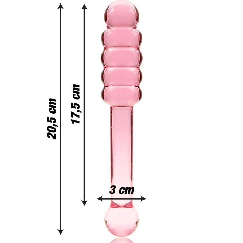 Dildo Nebula Series By Ibiza Modelo 20  Cristal Borosilicato 20.5 X 3 Cm Rosa