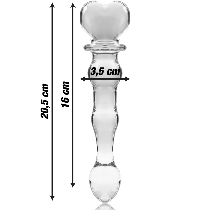 Dildo  Nebula Series By Ibiza Modelo 21 Cristal Borosilicato 20.5 X 3.5 Cm Transparente