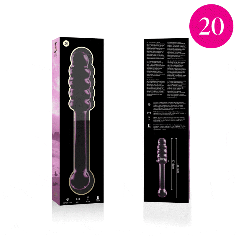 Dildo Nebula Series By Ibiza Modelo 20  Cristal Borosilicato 20.5 X 3 Cm Rosa