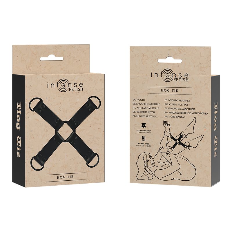 Intense - Fetish Enganche Múltiple Para Manos Y Pies De Cuero Vegano