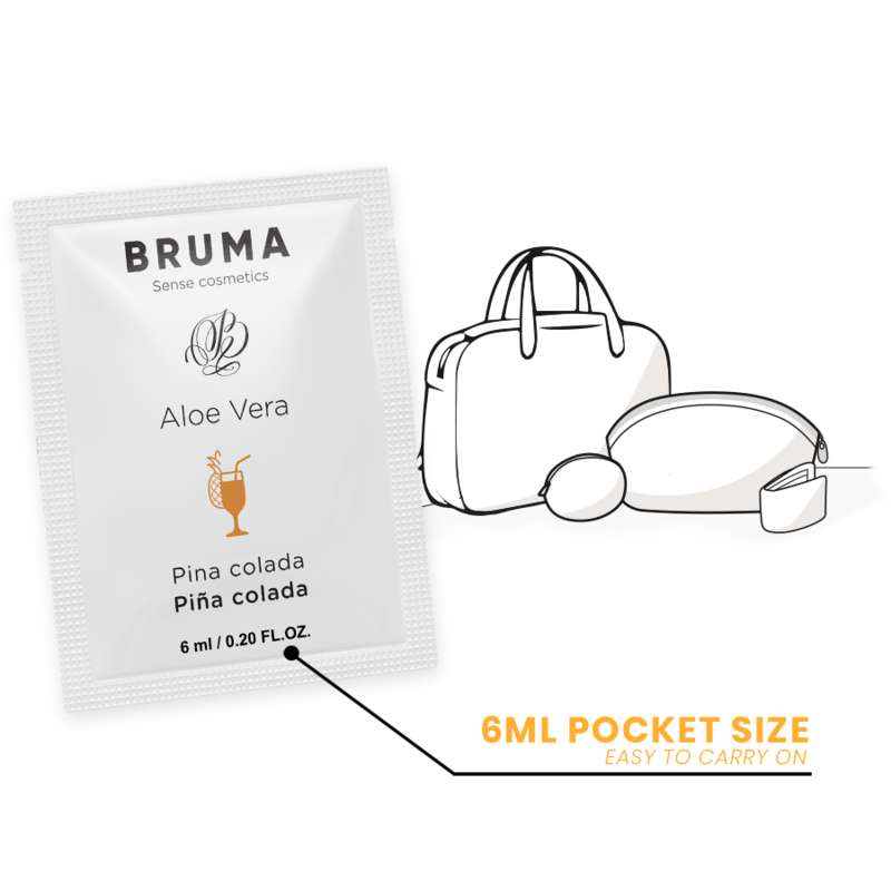 Bruma - Gel Deslizante Con Aloe Vera Sabor A Piña Colada 6 Ml