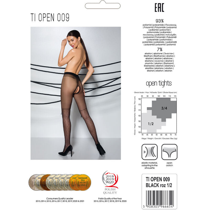 Passion - Tiopen 009 Medias Negro 3/4 20 Den