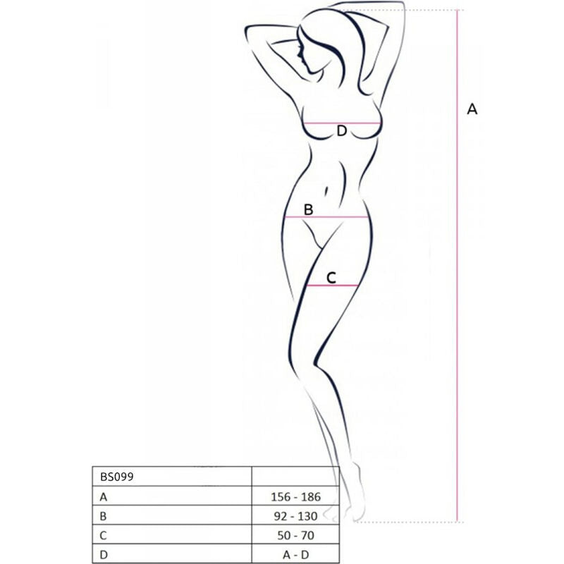 Bodystocking  Passion  Bs099 Negro Talla Unica