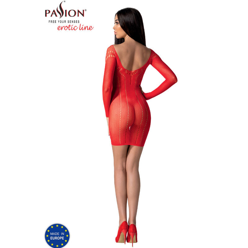 Passion - Bs101 Bodystocking Rojo Talla Unica