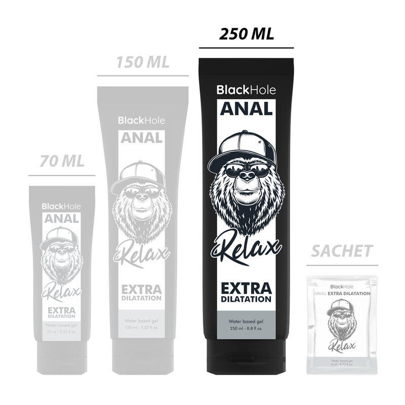 Black Hole - Gel Base Agua Dilatacion Anal 250 Ml