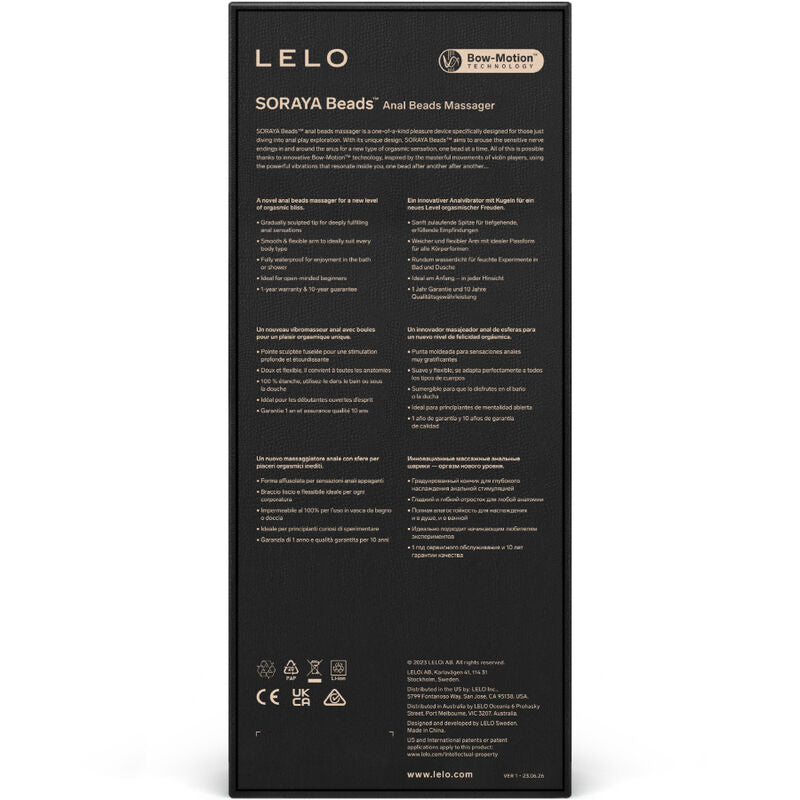 Lelo - Soraya Beads Masajeador Anal Negro
