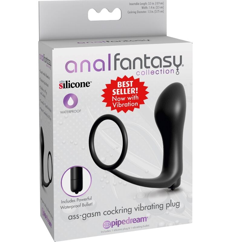 Anal Fantasy Elite Collection - Plug Vibrador Ass-Gasm Cockring