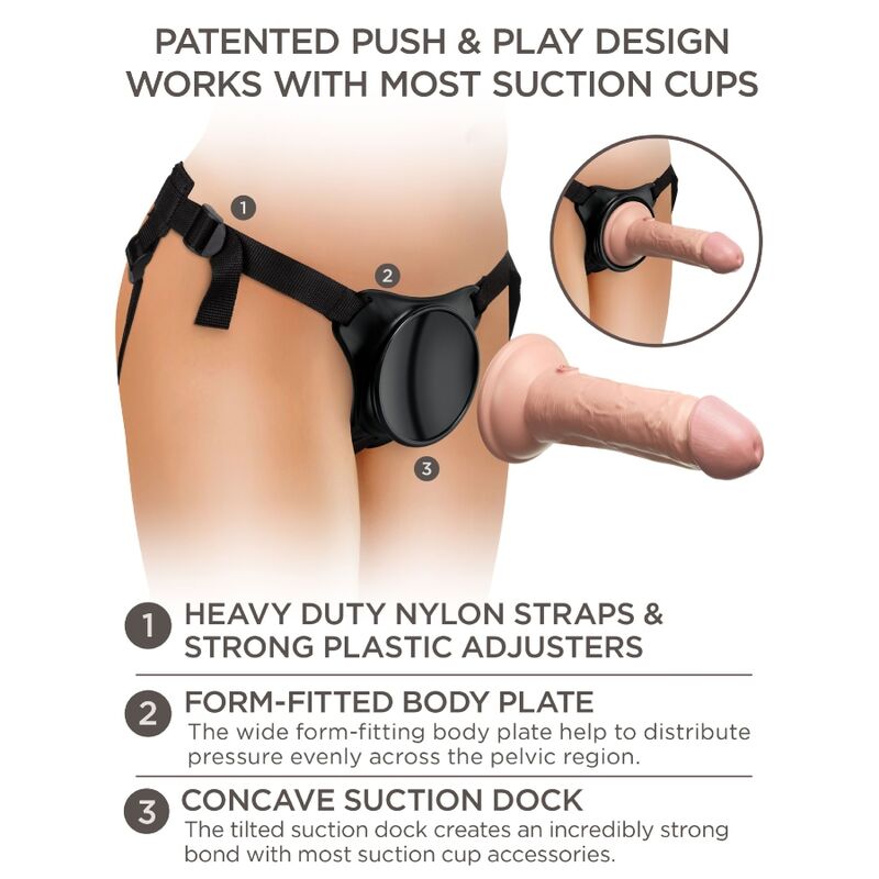King Cock - Elite Arnes Ajustable Para Principiantes Con Dildo 15.2 Cm