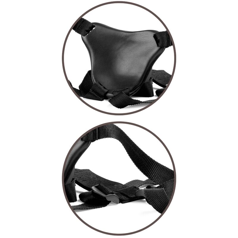 King Cock - Elite Kit Arnes Ajustable Deluxe Anillo Con Testiculos & Dildo 20.3 Cm