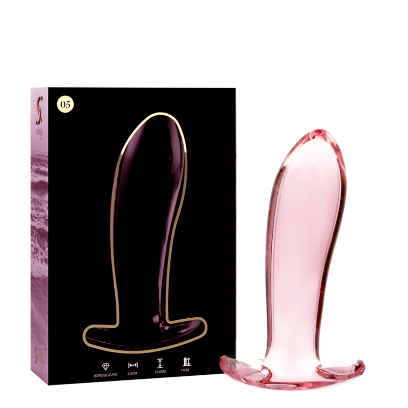 Nebula Series By Ibiza - Modelo 5 Plug Cristal Rosa 12.5 Cm -o- 3.5 Cm