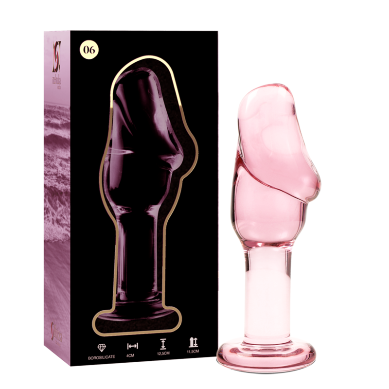 Nebula Series By Ibiza - Modelo 6 Plug Cristal Rosa 12.5 Cm -o- 4 Cm