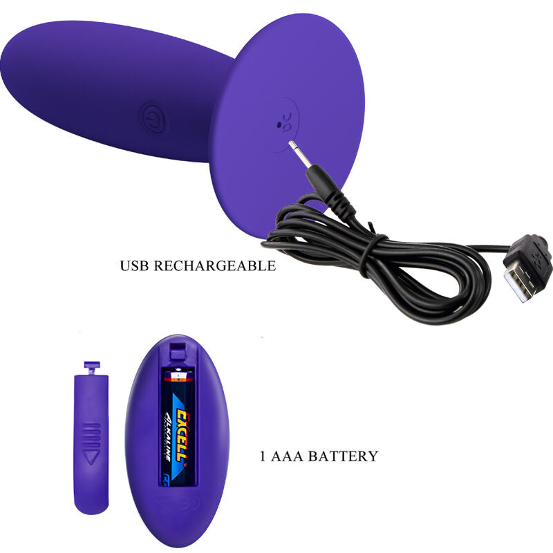 Pretty Love  Youth Plug Anal Vibrador Control Remoto Violeta