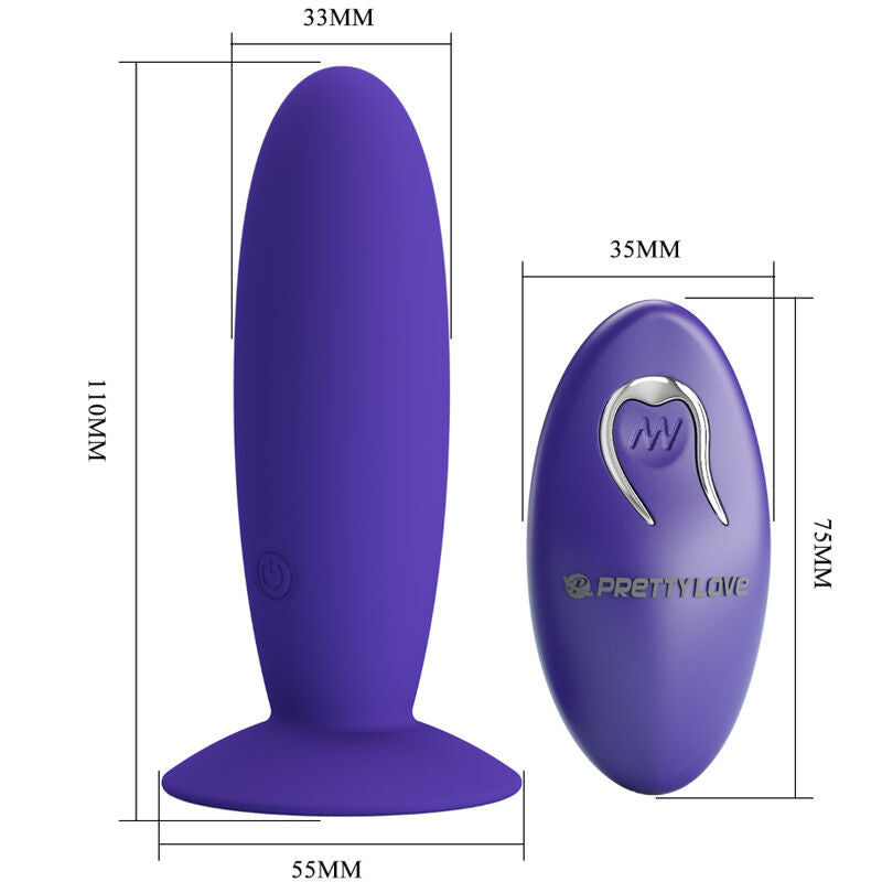 Pretty Love  Youth Plug Anal Vibrador Control Remoto Violeta