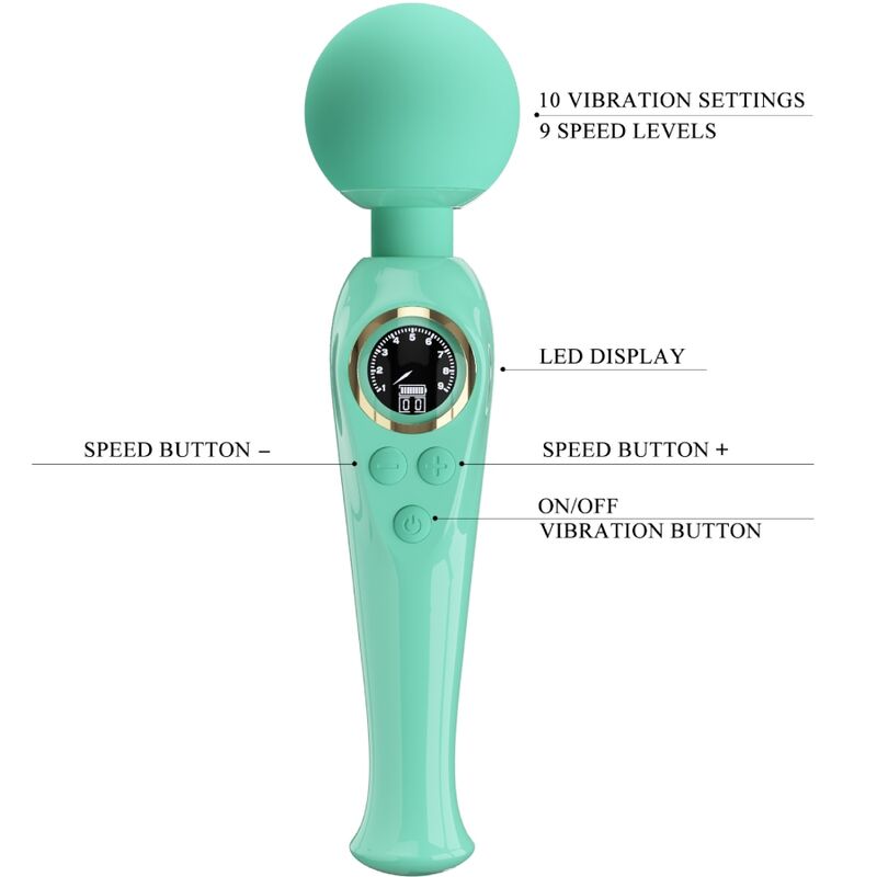 Vibrador  Pretty Love  Skyler  Wand Verde