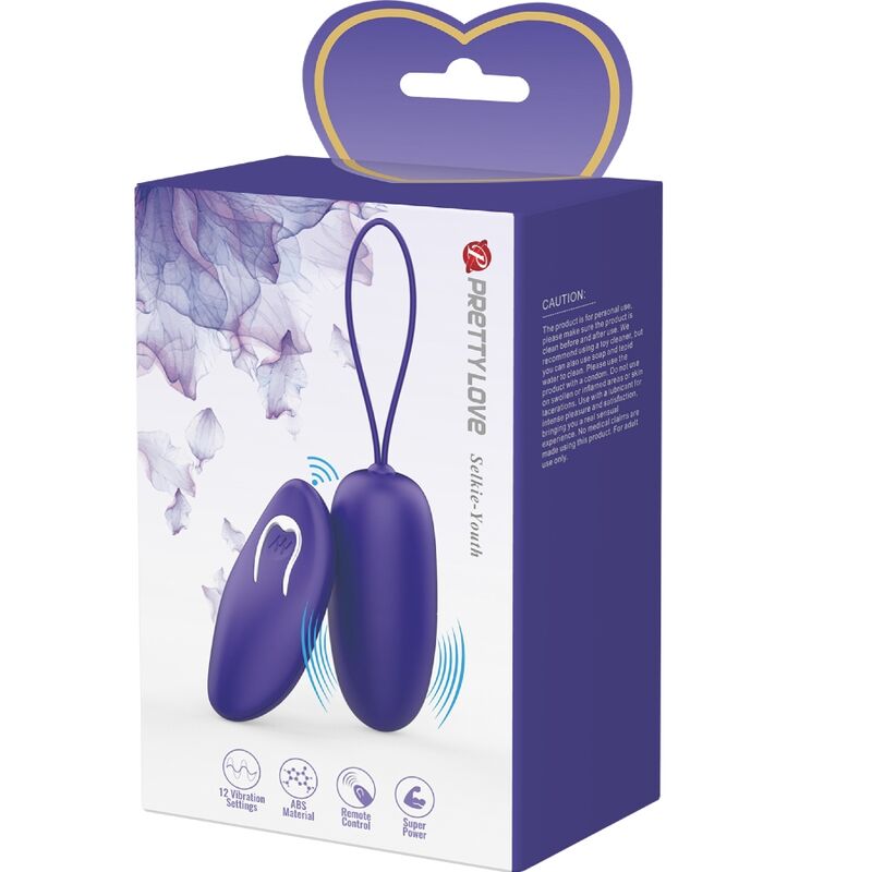 Huevo Vibrador Pretty Love  Selkie Youth Mini  Control Remoto Violeta