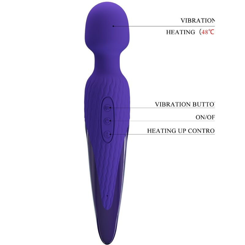 Pretty Love  Antony Youth Vibrador Wand Efecto Calor Violeta