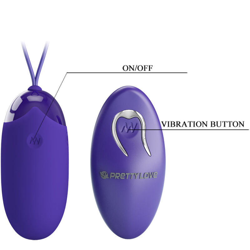 Huevo Vibrador  Pretty Love  Berger Youth Control Remoto Violeta
