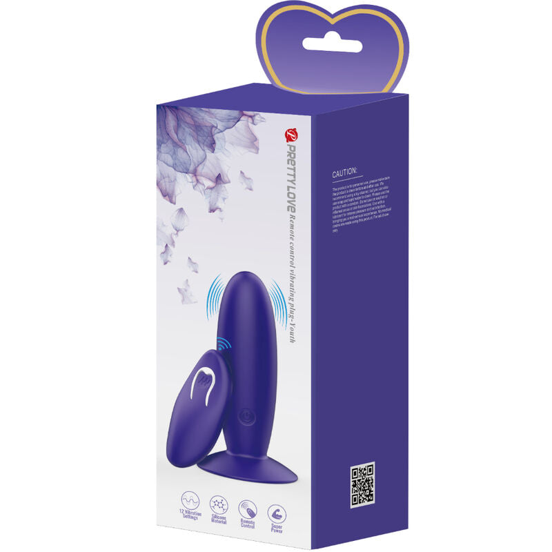 Pretty Love  Youth Plug Anal Vibrador Control Remoto Violeta