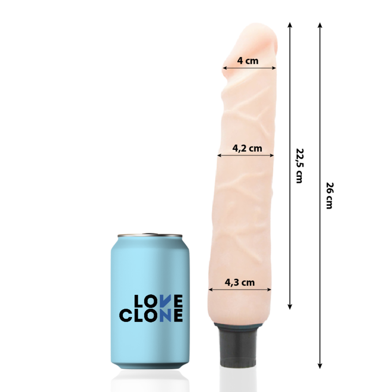 Loveclone - Jansen Self Lubrication Vibrador 26 Cm -O- 4.2 Cm