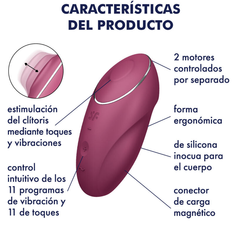 Tap And Climax 1 Vibrador Y Tapping Rojo