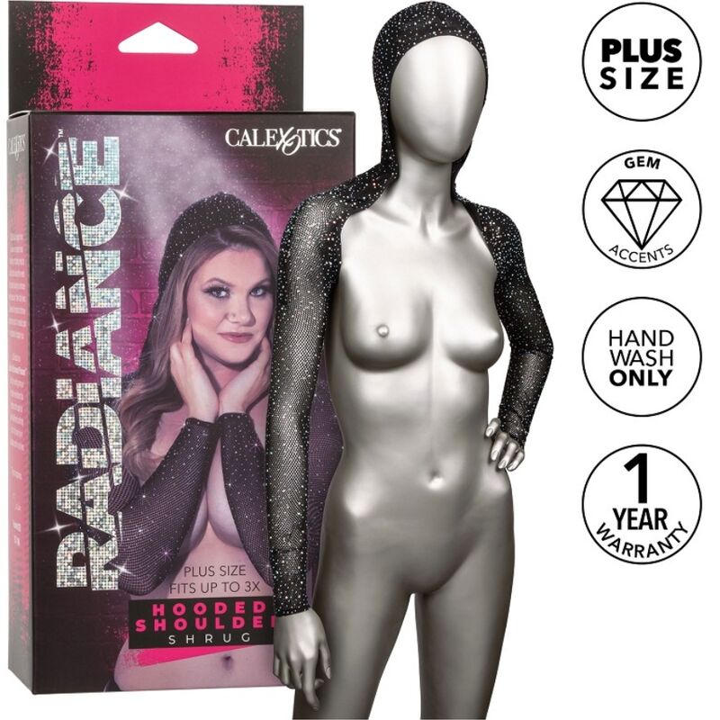 Calexotics - Radiance Encogimiento De Hombros Con Capucha Pedrería Talla Grande