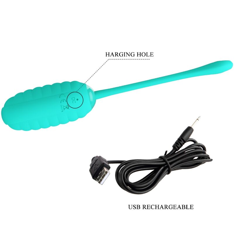 Pretty Love - Kirk Huevo Vibrador Recargable Verde Agua
