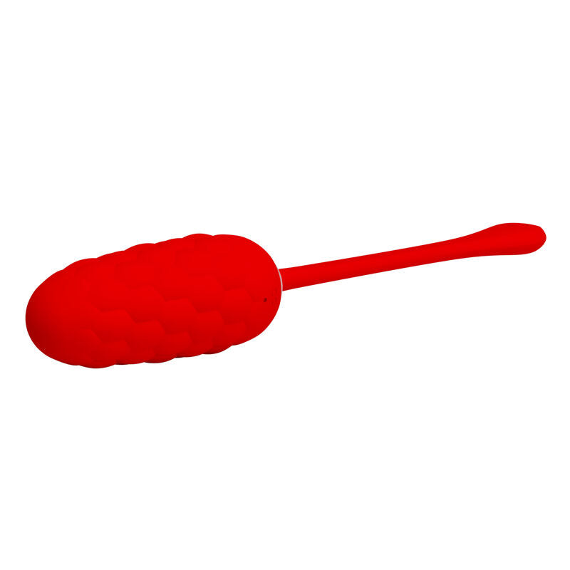 Pretty Love - Huevo Vibrador Con Textura Marina Recargable Rojo