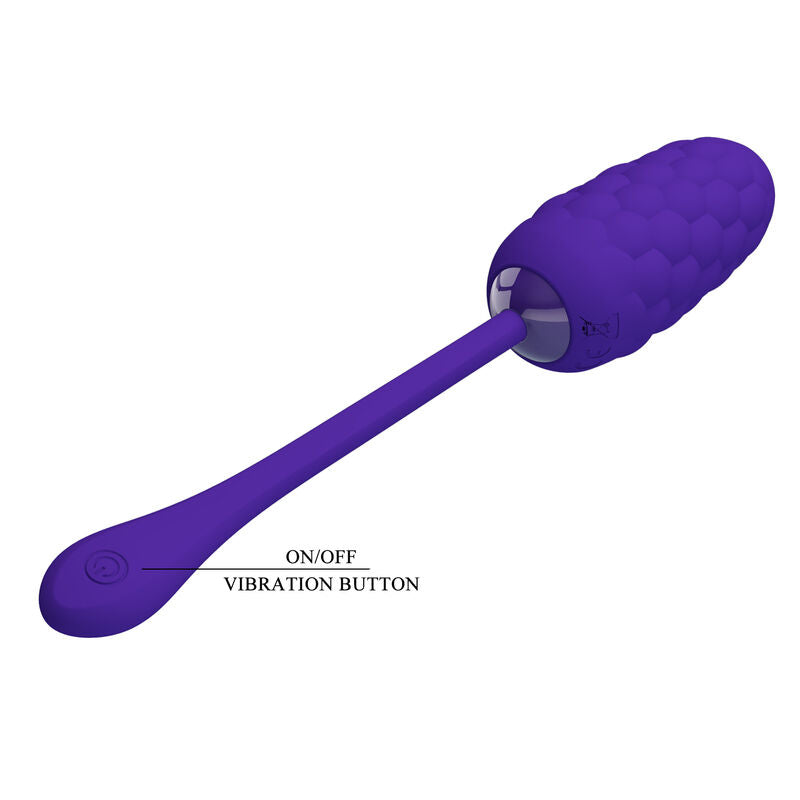Pretty Love - Huevo Vibrador Con Textura Marina Recargable Lila